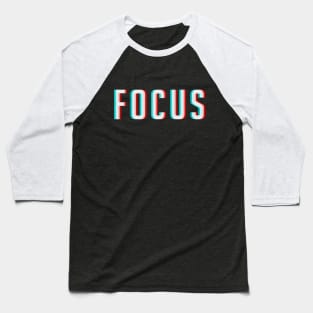 Focus Optical Illusion Trippy tshirt. Baseball T-Shirt